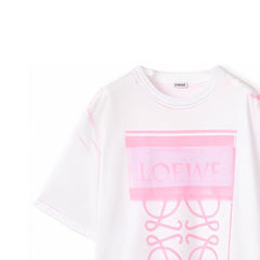 Kaos Pendek LOEWE dengan Motif Gambar/Cetak, Cocok untuk Pria dan Wanita -LE-06