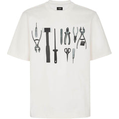 Kaos Pendek FENDI dengan Motif Gambar/Cetak, Cocok untuk Pria dan WanitaF-22