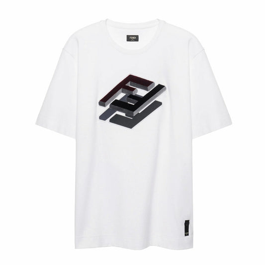 Kaos Pendek FENDI dengan Motif Gambar/Cetak, Cocok untuk Pria dan WanitaF-11