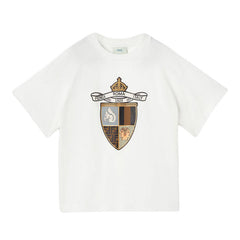 Kaos Pendek FENDI dengan Motif Gambar/Cetak, Cocok untuk Pria dan WanitaF-45
