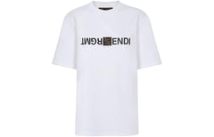 Kaos Pendek FENDI dengan Motif Gambar/Cetak, Cocok untuk Pria dan WanitaF-16