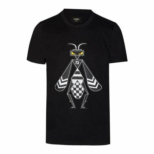 Kaos Pendek FENDI dengan Motif Gambar/Cetak, Cocok untuk Pria dan WanitaF-48